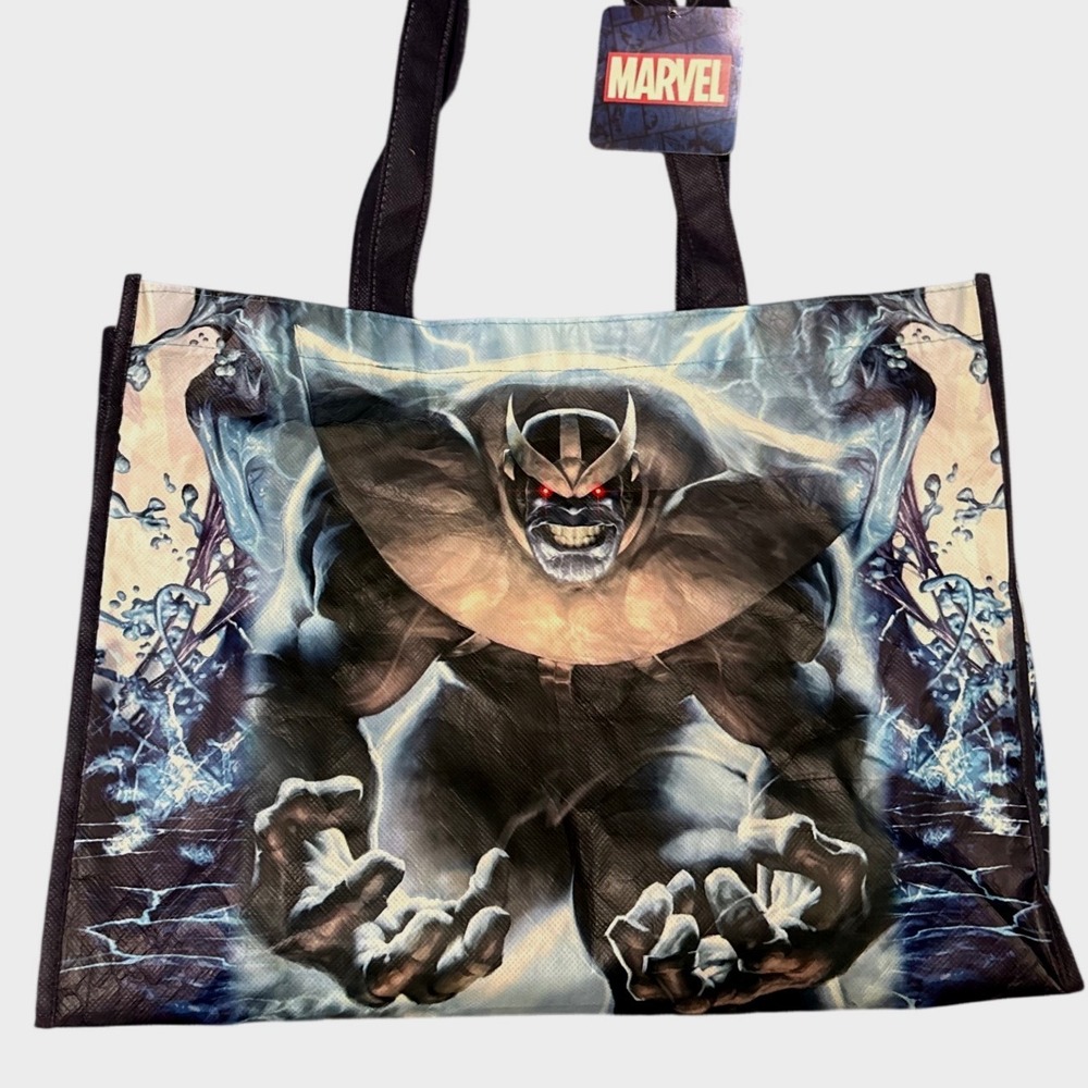 Marvel Thanos Large Recycled Shopper Tote Bag Reusable 16x12.5 Vandor 56348 NEW